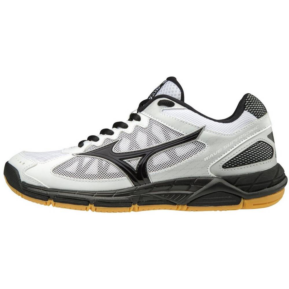 Damske Volejbalove Tenisky Mizuno Wave Supersonic Biele/Čierne Vypredaj PESM97142